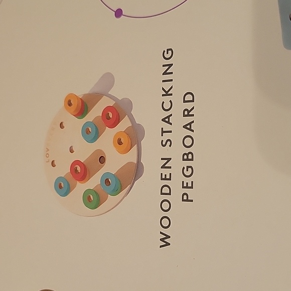 Loevery grouping pegs together wooden stacking pegboard color counting numbers - Picture 2 of 8